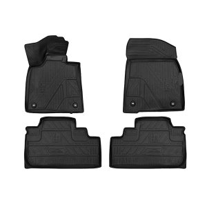 Lexus RX Floor Mats - Omac - Rubber TPE 4 Pcs - Black - 2015